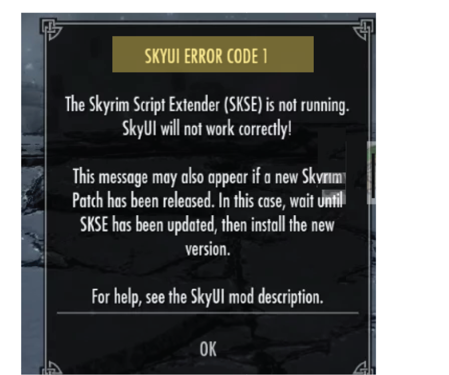 SKYUI Error Code 1 : How to Fix it?