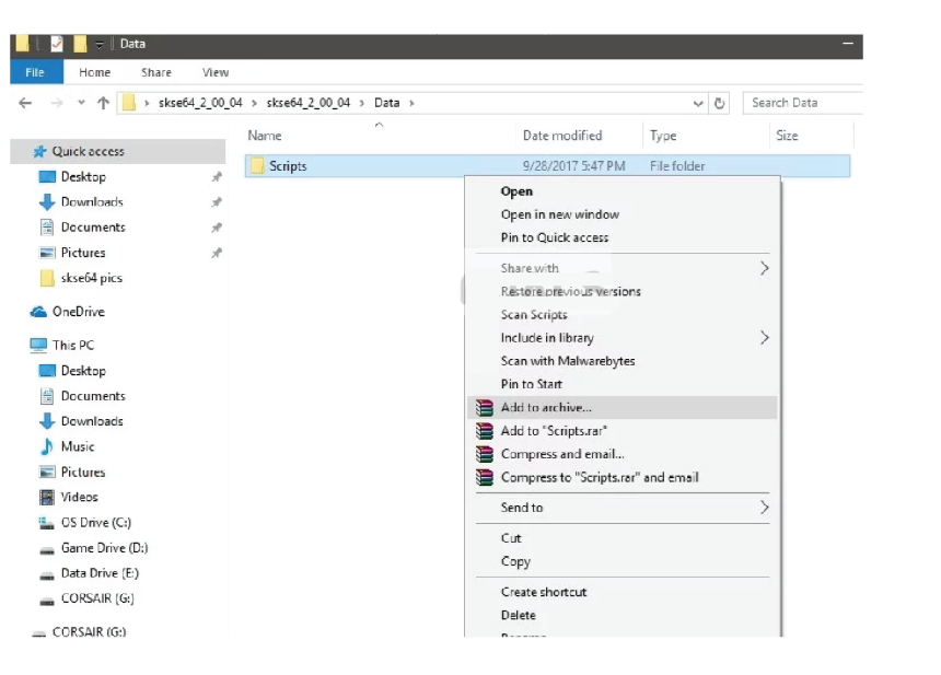 Properly Install SKSE (Using Mod Manager)